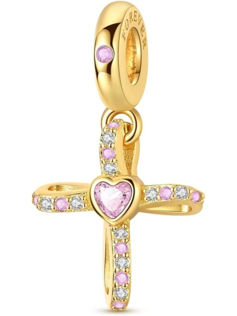Women's Gold Cross Butterfly Charms For Bracelets Dangle Pendants & Bead Charm